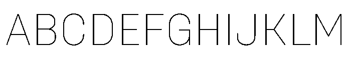 Unifora Thin Instance Font UPPERCASE