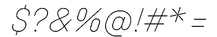 Unifora ThinItalic Instance Font OTHER CHARS