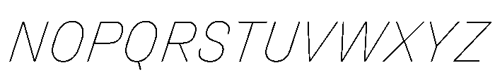 Unifora ThinItalic Instance Font UPPERCASE