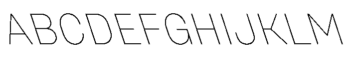 Unifora ThinRetalic Instance Font UPPERCASE