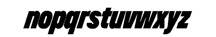 UniforaCondensed BlackItalic Instance Font LOWERCASE