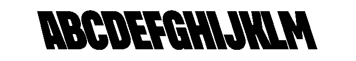 UniforaCondensed BlackRetalic Instance Font UPPERCASE