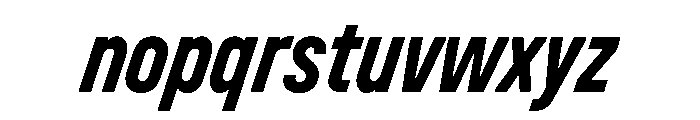 UniforaCondensed BoldItalic Instance Font LOWERCASE
