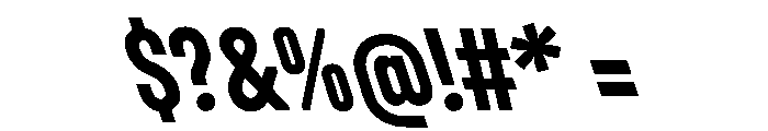UniforaCondensed BoldRetalic Instance Font OTHER CHARS
