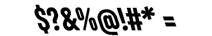 UniforaCondensed BoldRetalic Font OTHER CHARS