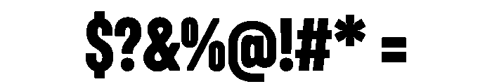 UniforaCondensed Extrabold Instance Font OTHER CHARS