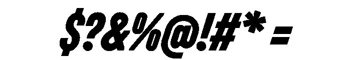 UniforaCondensed ExtraboldItalic Instance Font OTHER CHARS
