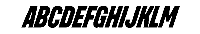 UniforaCondensed ExtraboldItalic Font UPPERCASE