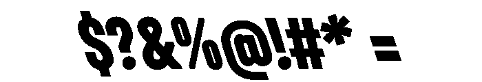 UniforaCondensed ExtraboldRetalic Instance Font OTHER CHARS