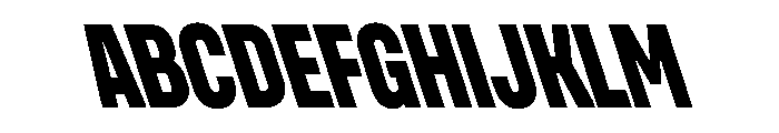 UniforaCondensed ExtraboldRetalic Instance Font UPPERCASE