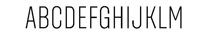 UniforaCondensed Extralight Instance Font UPPERCASE
