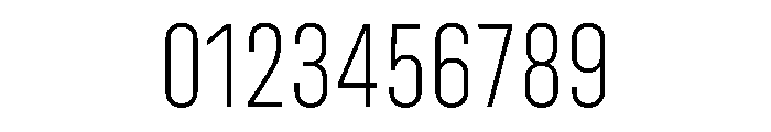 UniforaCondensed Extralight Font OTHER CHARS