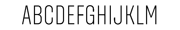UniforaCondensed Extralight Font UPPERCASE