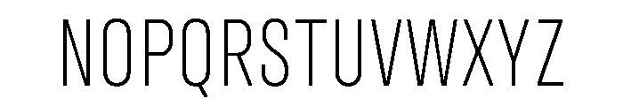 UniforaCondensed Extralight Font UPPERCASE