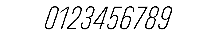 UniforaCondensed ExtralightItalic Instance Font OTHER CHARS