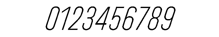 UniforaCondensed ExtralightItalic Font OTHER CHARS