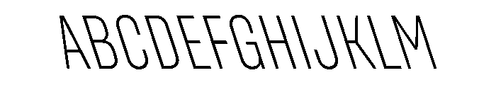 UniforaCondensed ExtralightRetalic Instance Font UPPERCASE