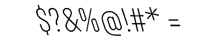 UniforaCondensed ExtralightRetalic Font OTHER CHARS