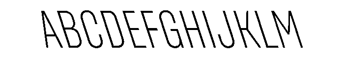 UniforaCondensed ExtralightRetalic Font UPPERCASE