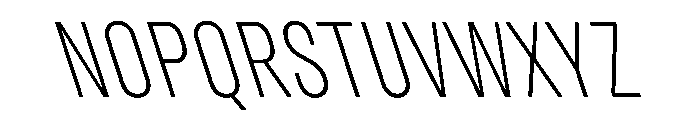 UniforaCondensed ExtralightRetalic Font UPPERCASE