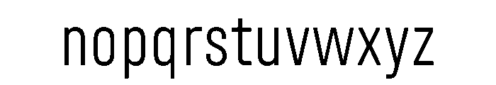 UniforaCondensed Light Instance Font LOWERCASE