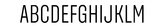 UniforaCondensed Light Font UPPERCASE