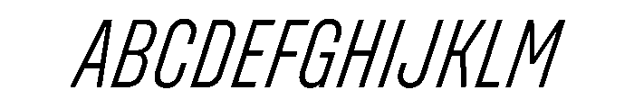 UniforaCondensed LightItalic Font UPPERCASE