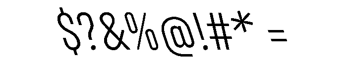 UniforaCondensed LightRetalic Instance Font OTHER CHARS