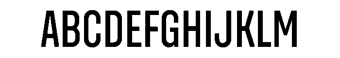 UniforaCondensed Medium Instance Font UPPERCASE