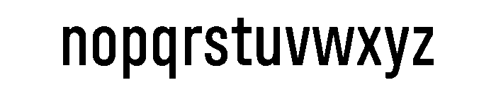 UniforaCondensed Medium Instance Font LOWERCASE