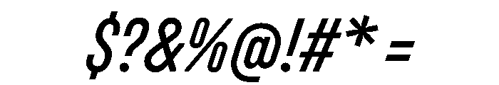 UniforaCondensed MediumItalic Instance Font OTHER CHARS