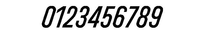 UniforaCondensed MediumItalic Font OTHER CHARS