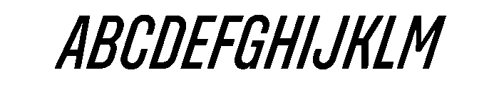 UniforaCondensed MediumItalic Font UPPERCASE
