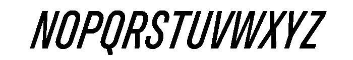 UniforaCondensed MediumItalic Font UPPERCASE