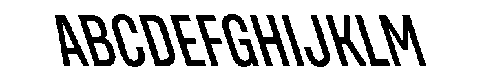 UniforaCondensed MediumRetalic Instance Font UPPERCASE