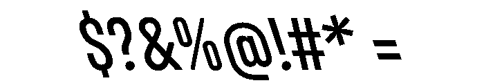 UniforaCondensed MediumRetalic Font OTHER CHARS