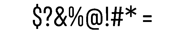 UniforaCondensed Regular Instance Font OTHER CHARS