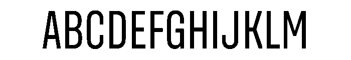 UniforaCondensed Regular Instance Font UPPERCASE