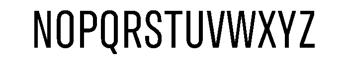 UniforaCondensed Regular Instance Font UPPERCASE
