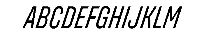 UniforaCondensed RegularItalic Instance Font UPPERCASE