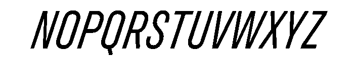 UniforaCondensed RegularItalic Instance Font UPPERCASE