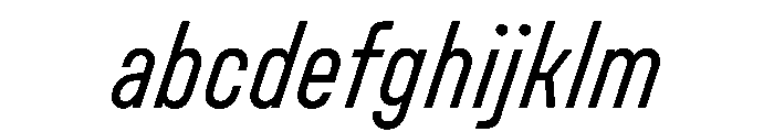UniforaCondensed RegularItalic Instance FONT