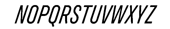 UniforaCondensed RegularItalic Font UPPERCASE