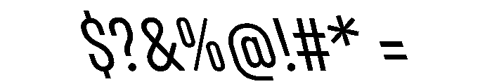UniforaCondensed RegularRetalic Instance Font OTHER CHARS