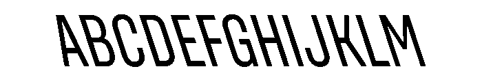 UniforaCondensed RegularRetalic Instance Font UPPERCASE