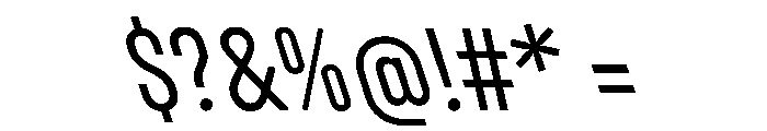 UniforaCondensed RegularRetalic Font OTHER CHARS