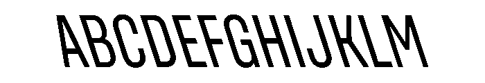 UniforaCondensed RegularRetalic Font UPPERCASE