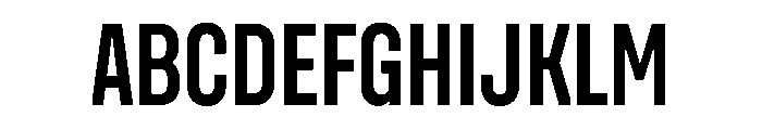 UniforaCondensed Semibold Font UPPERCASE