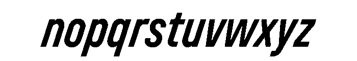 UniforaCondensed SemiboldItalic Instance Font LOWERCASE