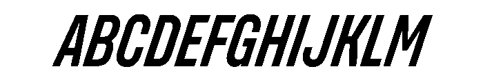 UniforaCondensed SemiboldItalic Font UPPERCASE